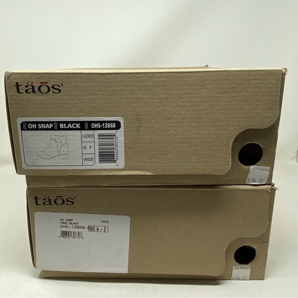 Taos Womens Oh Snap Dress Zip Bootie- Black Smooth Leather WIDE - Picture 7 of 7